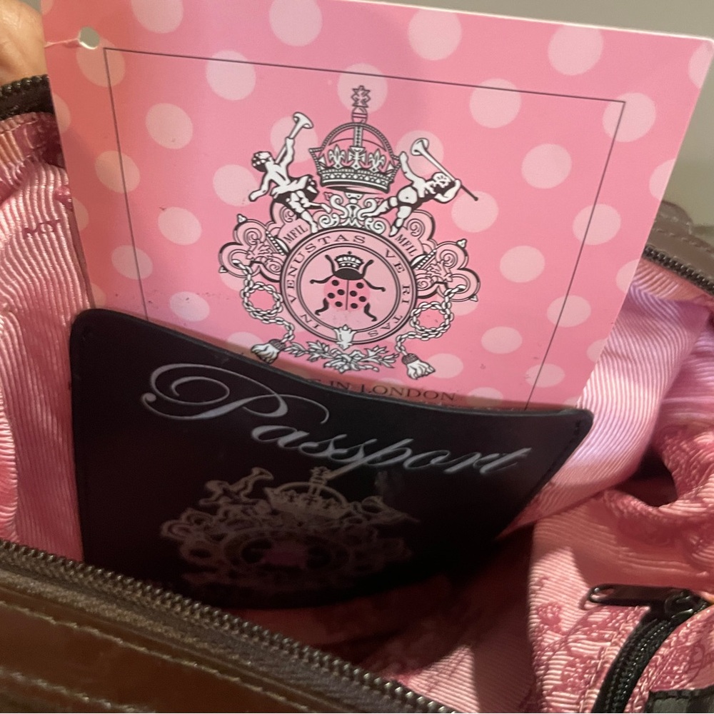 My Flat in London Quilted Brown Satchel Bag | Charlotte Olympia | New - Picture 7 of 15
